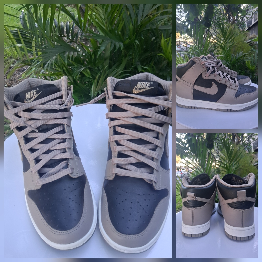 🔥Nike DUNK High-Top MOON FOSSIL Sneakers Size 8 EUC & FREE GIFT